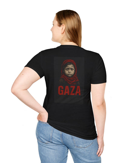 Unisex Softstyle T-Shirt - 'GAZA' Graphic Tee for Awareness and Solidarity