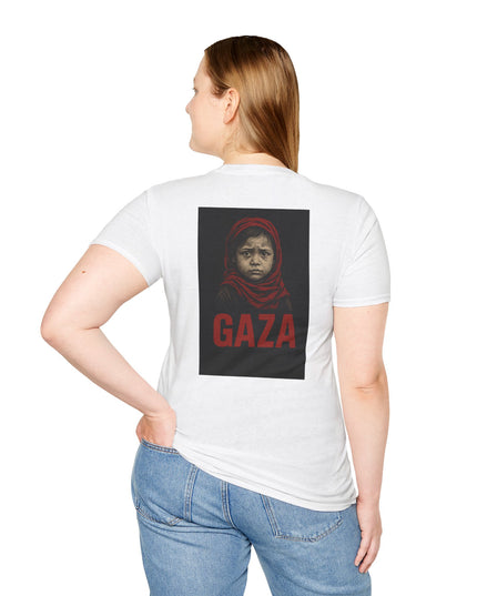 Unisex Softstyle T-Shirt - 'GAZA' Graphic Tee for Awareness and Solidarity